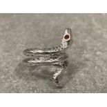 Silver 925 Snake ring. Size L 5.7g