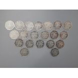 Bag of twenty 50p coins, Peace, prosperity and friendship with all nations, 31st January 2020