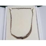 Silver greek key design necklace, 23.3g