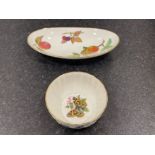 Royal Worcester Evesham melon dishes x5 and 2 x Royal Worcester butterfly nut dishes all new