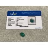 3.90cts Natural Emerald gemstone with certificate