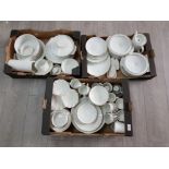 Thomas Germany white and gold rim patterned part dinner and tea ware, condition varies, in three