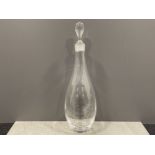 Scandinavian glass decanter with stopper 38cms