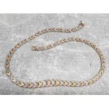 Silver and gold plated necklace 39g