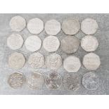 Bag of 20 x 50p coins, mixed collectable types, Diversity built Britain, Tom kitten, Beatrix