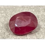 7.49cts Ruby oval mixed cut gemstone with certificate