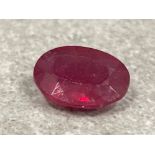 8.12cts Ruby oval mixed cut gemstone with certificate