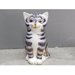 Royal crown derby Kitten paperweight with original gold stopper