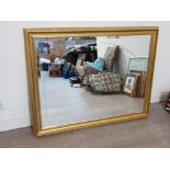Large gilt framed overmantle mirror, 114x92cm