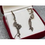 Silver tassle earrings 3.5g