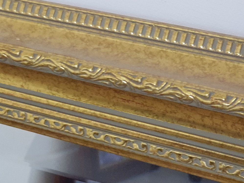 Large gilt framed overmantle mirror, 114x92cm - Bild 3 aus 3