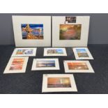 Vivienne Ann Dykes signed prints. Northumberland interest (9)