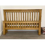 Oak double bed frame