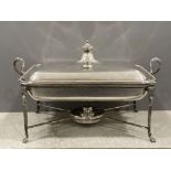 Stunning White metal Chafing dish by West & Son Jewellers of Dublin pre 1912
