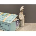 Lladro 4678 shepherdess with basket and staff damaged in original box