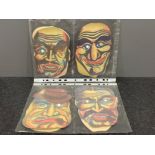 8 x vintage creepy card masks