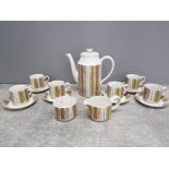 A 1970s Midwinter coffee service for 6