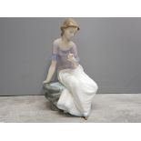 Large Nao by Lladro figure 1392 spring reflections