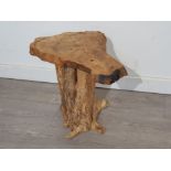 Rustic tree root solid driftwood lamp table