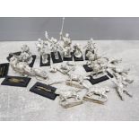 Quantity of metal wargame minatures, includes orc cavalry etc, possibly by games workshop