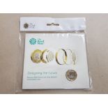 The Royal Mint designing the future £1 coin, 2017, still sealed in original pack of issue