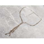 Silver Tassle Necklace, 10.7g