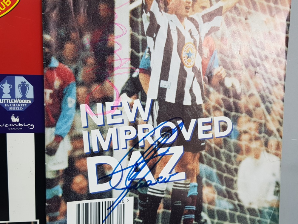 Selection of Newcastle United football programmes from the 90s, one signed Alan Shearer etc - Image 2 of 2