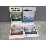 4 vintage naval books by Chris Shaw, Larry Bond and x2 Dave Harrison, first editions