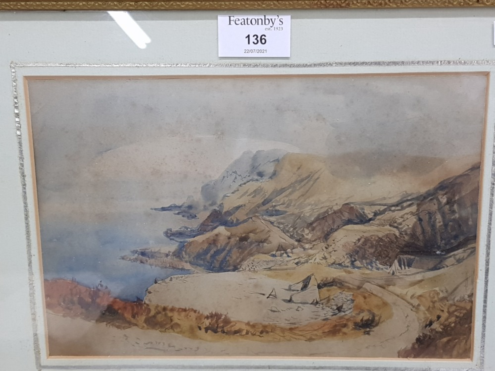 A Victorian watercolour attributed to John Ritchie (RA) 'A Guernsey Bay' C1880, inscriptions verso - Image 2 of 4