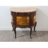 Reproduction Louis VIII style marble topped hall table, 70x41x74cm