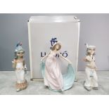 Lladro 'Spring Dance' no 5663, boxed and two cascades figurines (damages to all pieces).