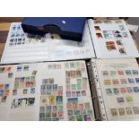 5 Albums containing mixed stamps, including album dedicated to Great Britain stamps only/ part full