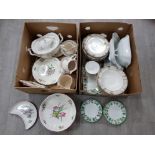 A royal albert 'Haworth' pattern tureen, Luneville jugs cakestand and others, denby soup bowls,