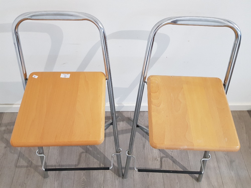 A pair of Italian breakfast bar stools by Fiam. - Image 3 of 3