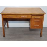 1950s Abbess Oak teachers desk,120x68x76cm