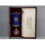 A silver gilt medal for Justice Truth and Philanthropy, Birmingham 1930, with enamel decoration,