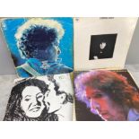 Bundle of records mainly Bob Dylan and Leonard Cohen