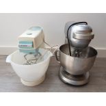 A vintage kenwood food mixer and another by sage.