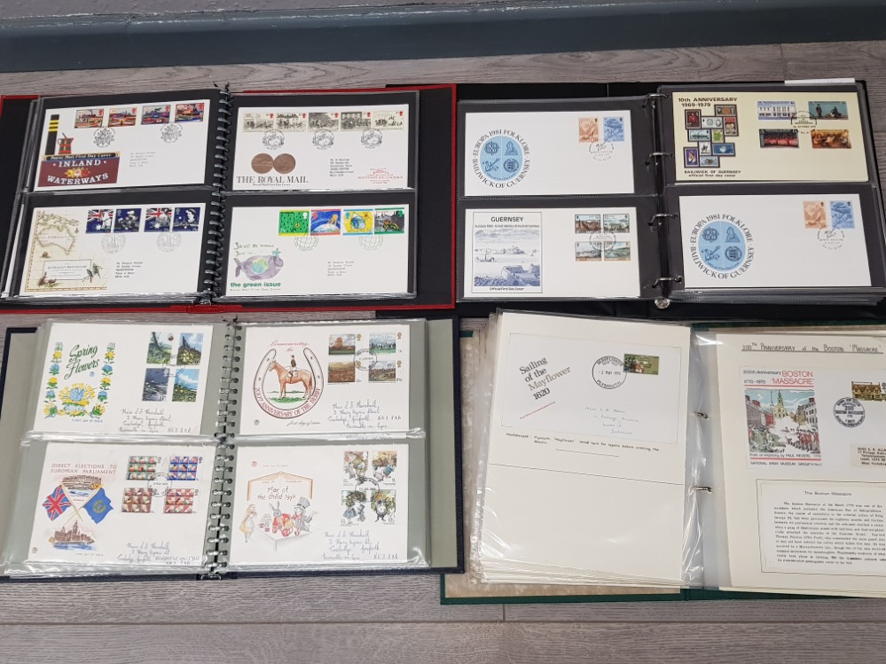 4 albums full of vintage first day covers, Guernsey, Novelty etc