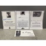 Collection of signed Pictures of German and British Army Veterans of WWII