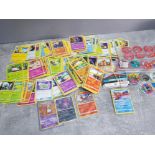 Large Quantity of Pokemon cards and Walkers Tazos, also includes a bundle of vintage telephone