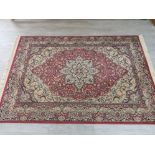 Large fringed Persian style rug 237x168cm