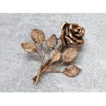 Antique 9ct gold flower brooch 10.6g.