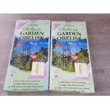 Two gardman deluxe garden obelisks, boxed.