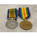 Medals WWI pair silver and victory medals awarded to Pte Arthur U Dodd, Royal lancs 30510