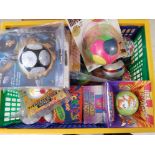 Box of miscellaneous puzzle balls including Orbix, Sonic the hedgehog etc