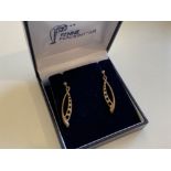 Silver Rennie Mackintosh drop earrings, 2.6g