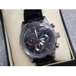 Gianni Sabatini wristwatch with black leather straps, in original box