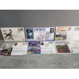 6 signed 1st day covers anniversaries relating to WWII