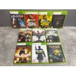 Selection of Xbox 360 games, 10 in total, including huge titles such as Call of Duty, Mass effect